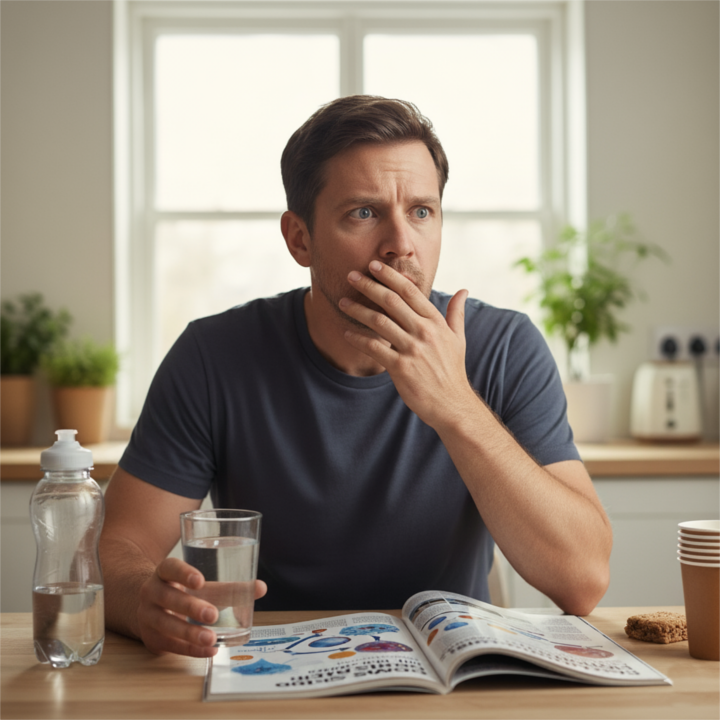 person surprise holding water img science elion